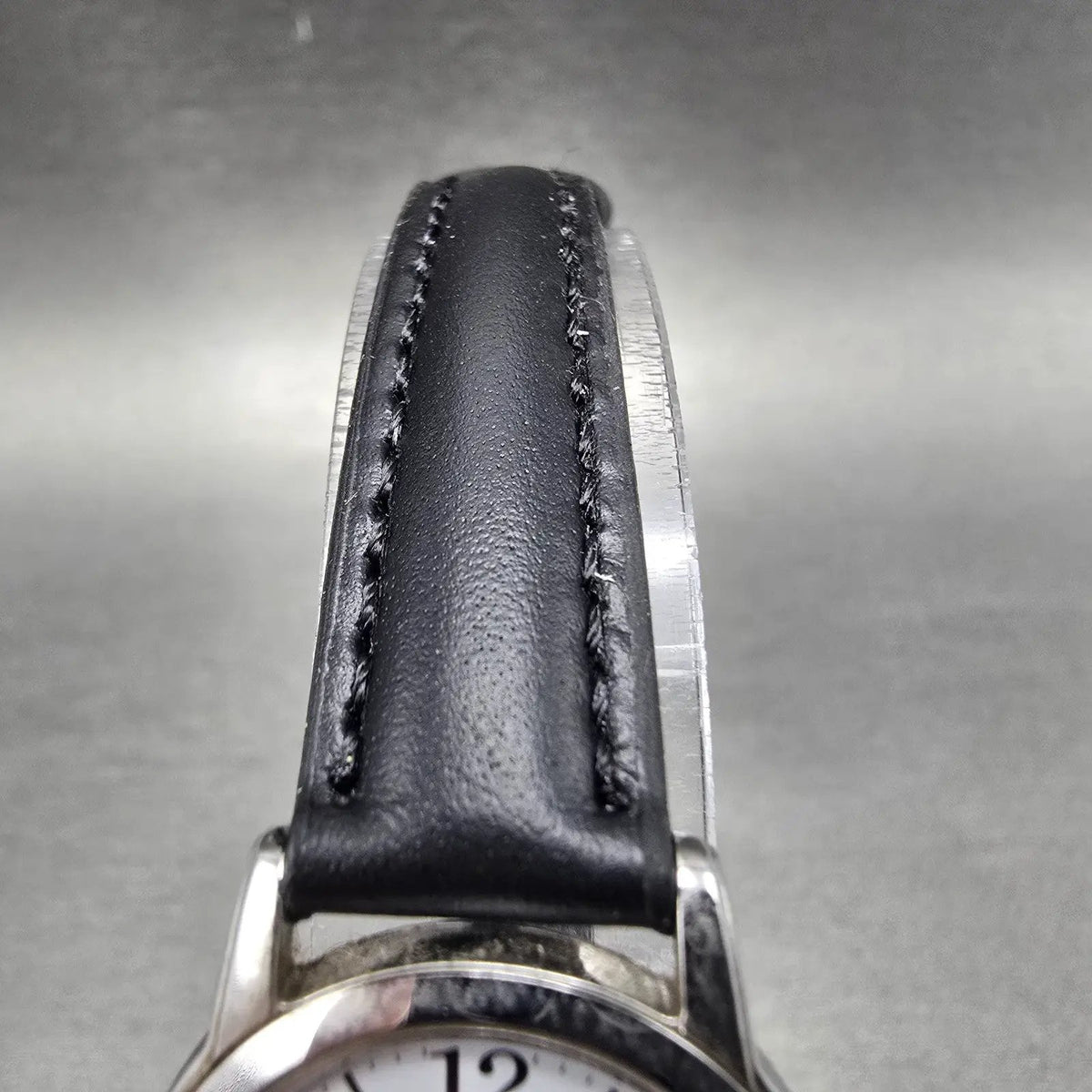 Citizen Eco-Drive Stiletto Watch Women 23mm White Dial Silver Tone Leather Works4