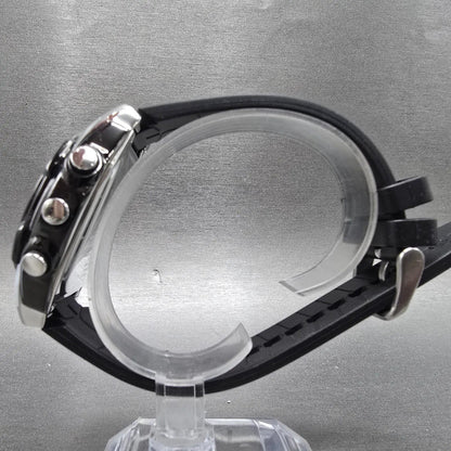 Pulsar Digital Watch Men 45mm Black Dial Two Tone Chrono Alarm W861-X002 NewBatt6