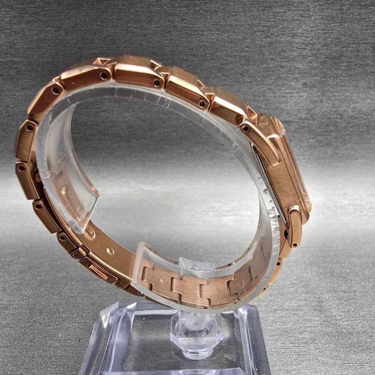 Seiko Wired Watch Women 17mm MOP Dial Rose Gold Rectangle 1N01-0JZ0 New Battery8