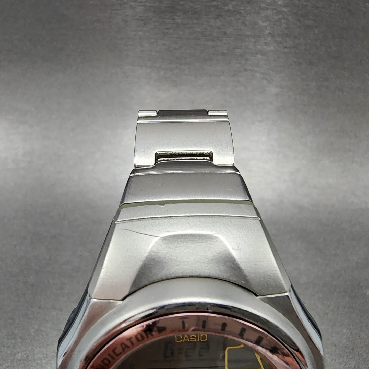 Casio Wave Ceptor Watch Women 37mm Digital Silver Tone Alarm Chrono New Batt B12