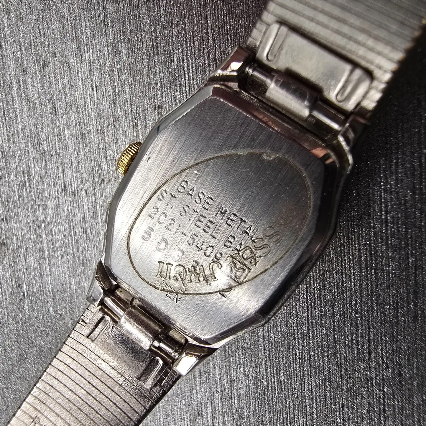 Seiko Watch Women 17mm Silver Dial Silver Tone Octagon 2C21-5409 New Battery VTG10