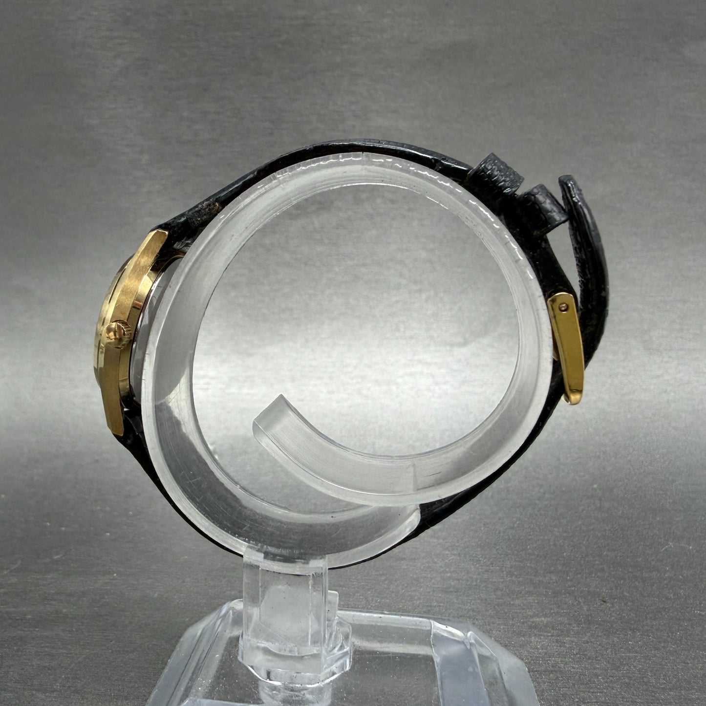 Hamilton Watch Women 24mm White Dial Gold Tone Date Round 9818 New Battery5