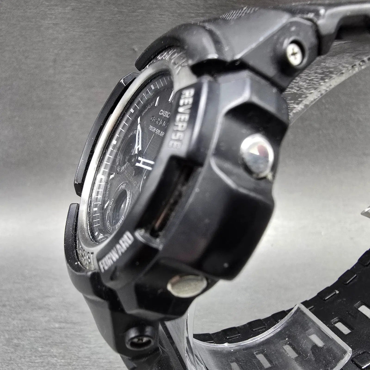 Casio G-Shock AWG-100 Watch Men 47mm Black Silver Alarm Chrono Solar Works JP2