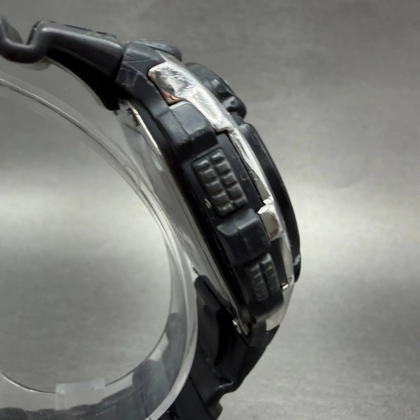 Casio Waveceptor Watch Men 48mm Digital Black Silver Alarm Chrono WV-M200 READ!!3
