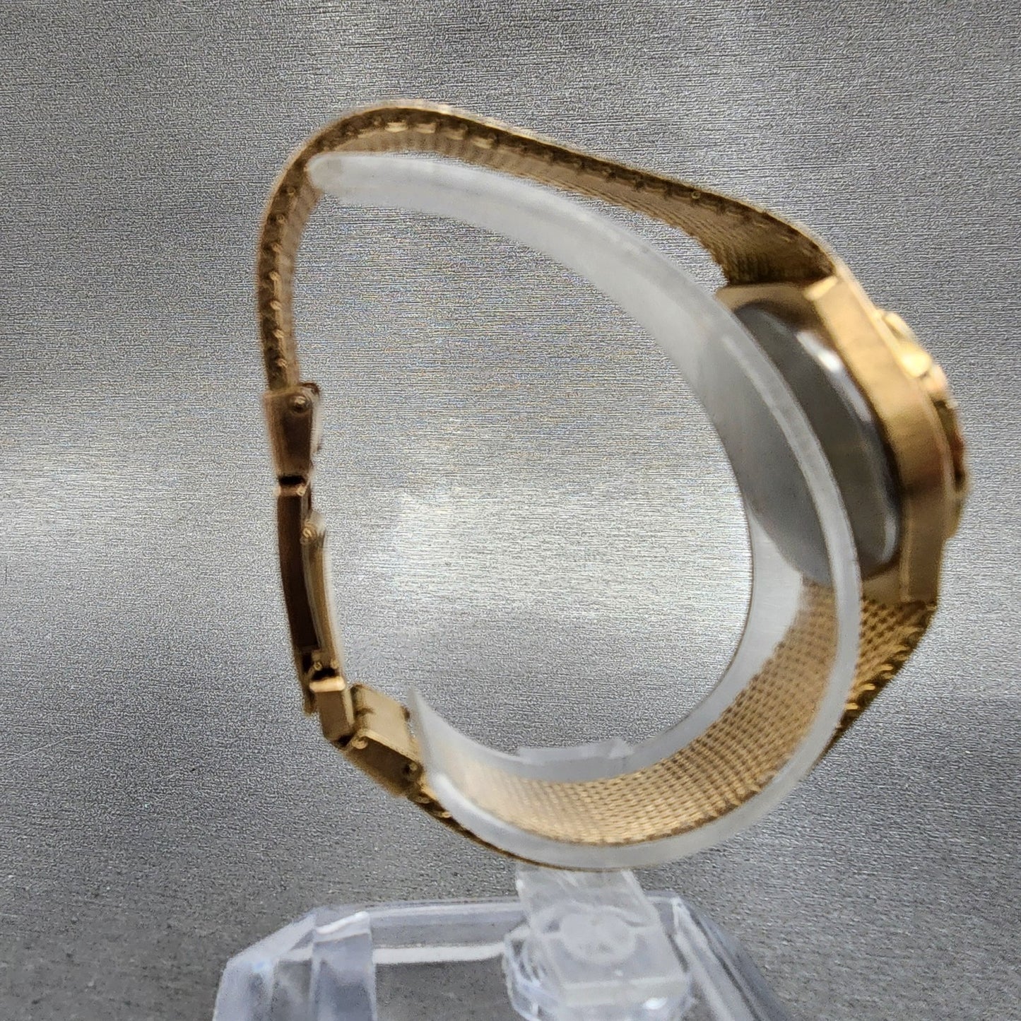 Rado Watch Women 25mm Gold Dial Gold Tone Rectangle Manual Wind Cal 612 PARTS9