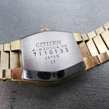 Citizen CQ Watch Women 18mm Champagne Dial Gold Tone 4830504 New Battery9