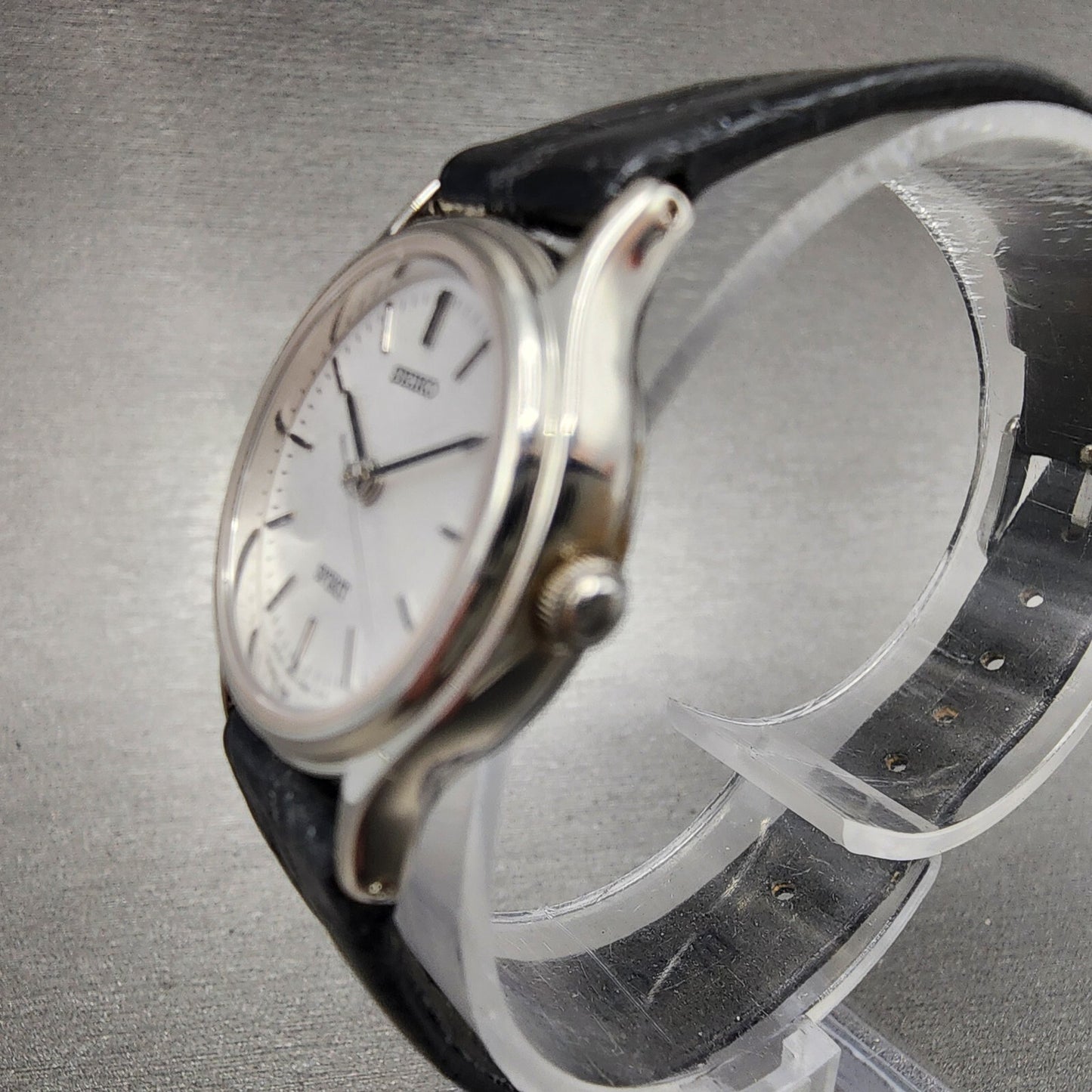 Seiko Spirt Watch Women 24mm White Dial Silver Tone Round 4n210450 New Battery2