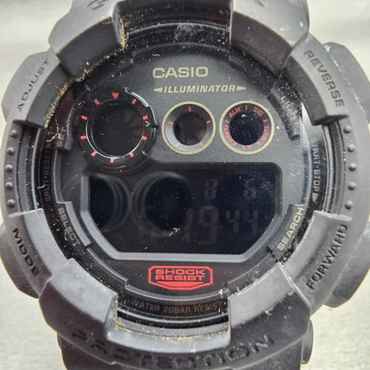 Casio G-Shock GD-120MB Watch Men 51mm Black Red Chronograph Alarm New Battery1