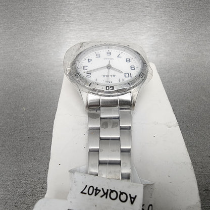 Seiko Alba Watch Women 30mm White Dial Silver Tone VJ21KGV0 New Battery4
