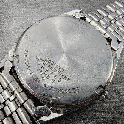 Seiko SQ Watch Men 34mm Blue Dial Steel Daydate Round 81236060 PARTS9