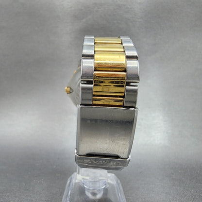 Seiko SQ Sports 150 Watch Men 41mm Gold Dial Two Tone Daydate Round New Battery