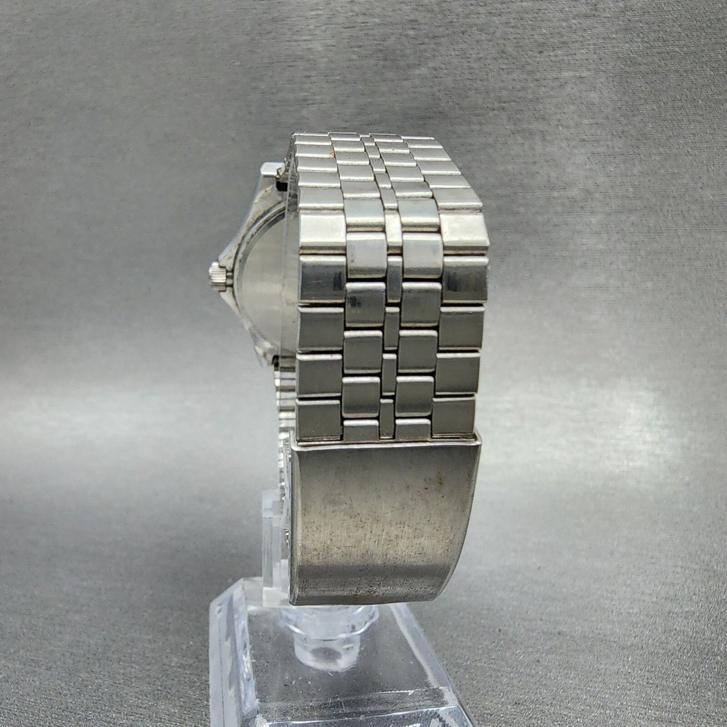 Seiko Chronos Watch Men 35mm White Dial Steel Daydate Round 5H237D20 PARTS6