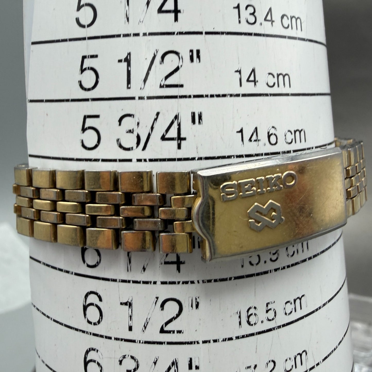 Seiko SQ Watch Women 25mm Champagne Dial Gold Tone Daydate Round New Battery10