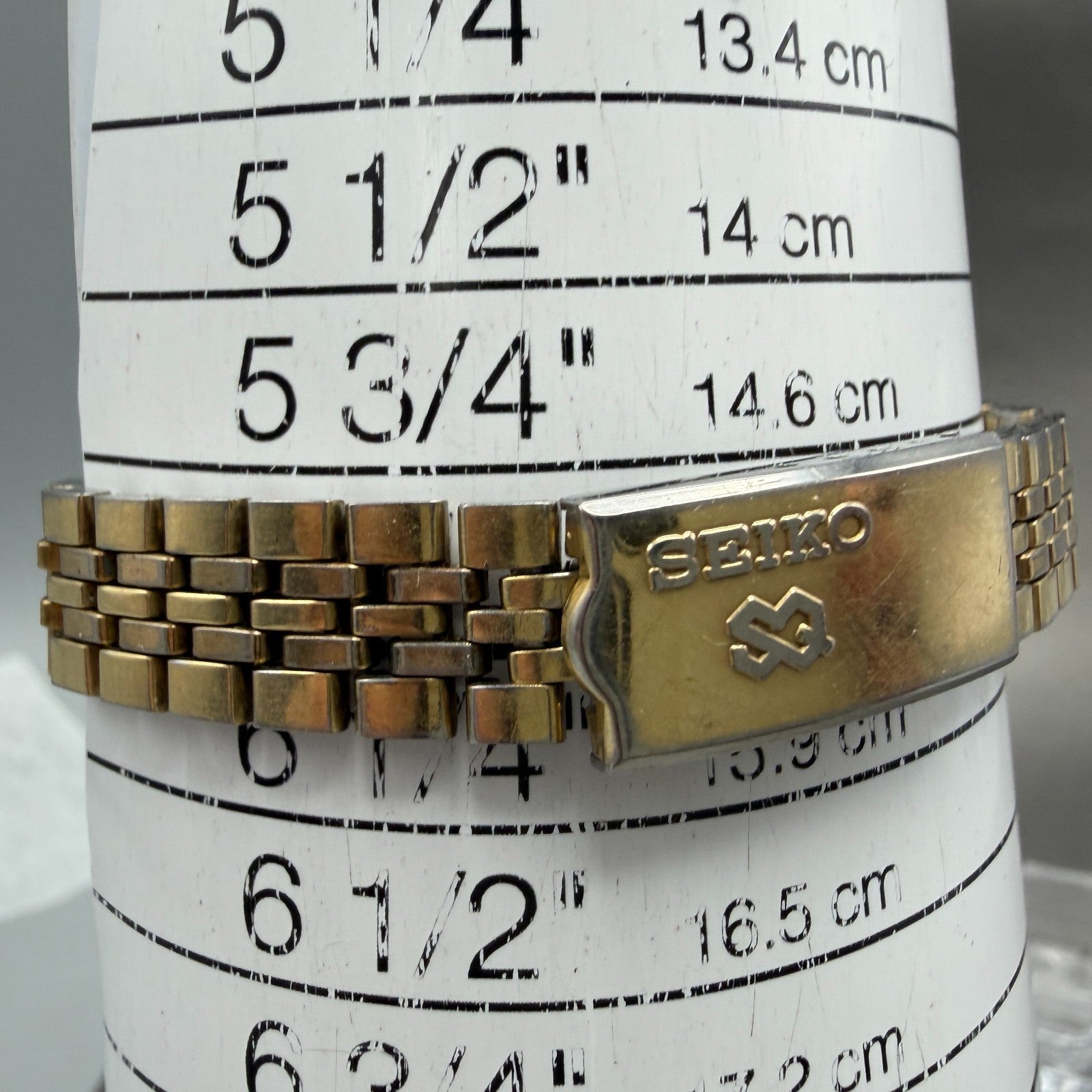 Seiko SQ Watch Women 25mm Champagne Dial Gold Tone Daydate Round New Battery10