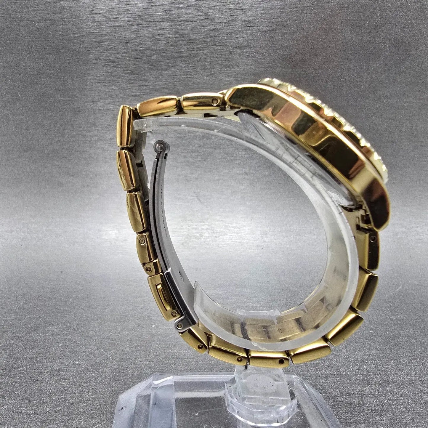 Fossil Watch Women 34mm Champagne Dial Gold Tone Date Round BQ3375 New Battery8