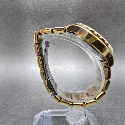 Fossil Watch Women 34mm Champagne Dial Gold Tone Date Round BQ3375 New Battery8