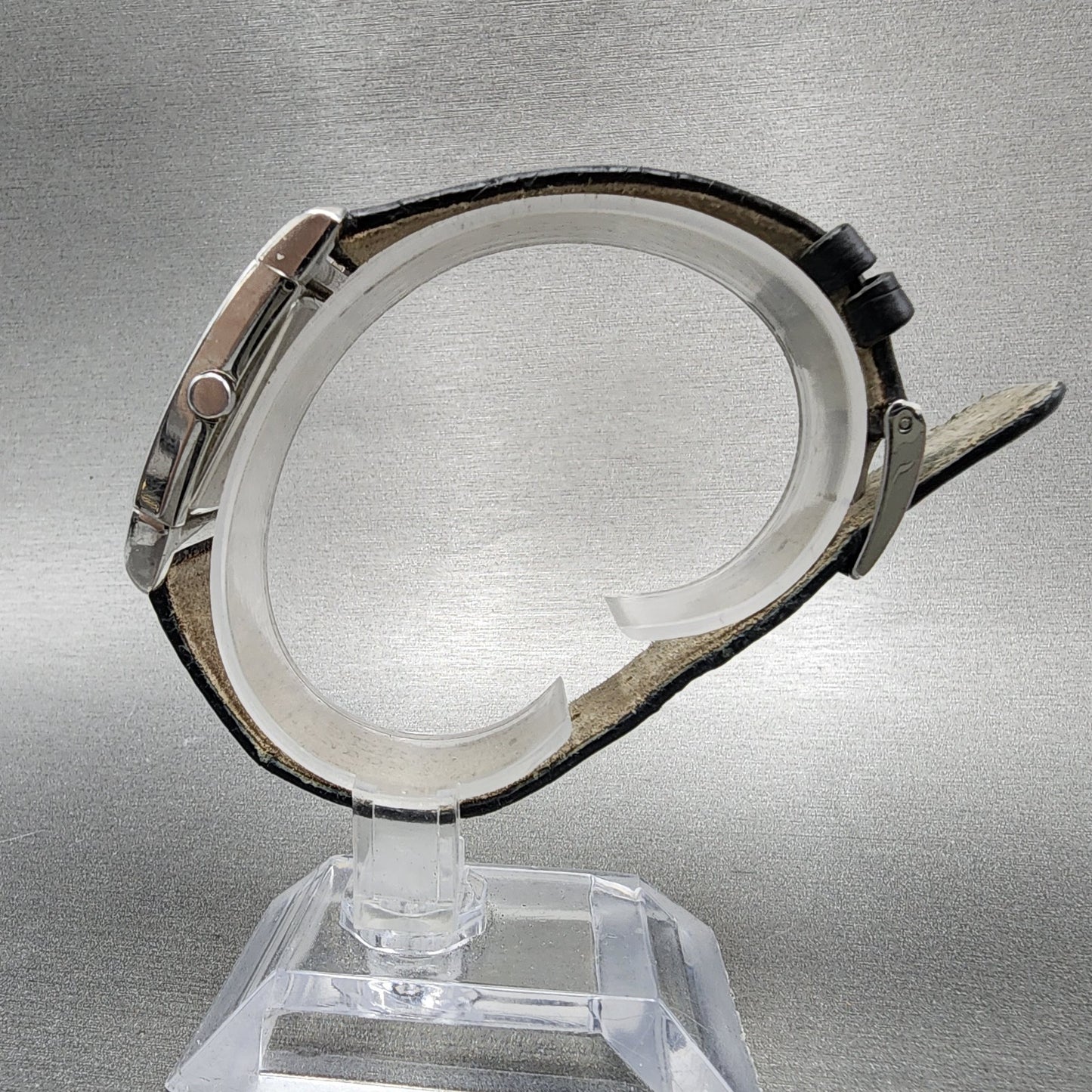 Burberry Tank Watch Men 27mm White Dial Silver Tone Rectangle New Battery6