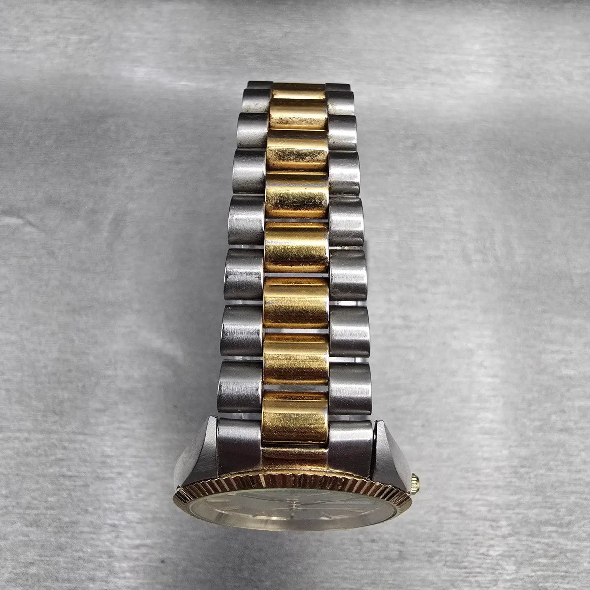 Wittnauer President Watch Men 35mm White Dial Two Tone Date Round QWR New Batt4