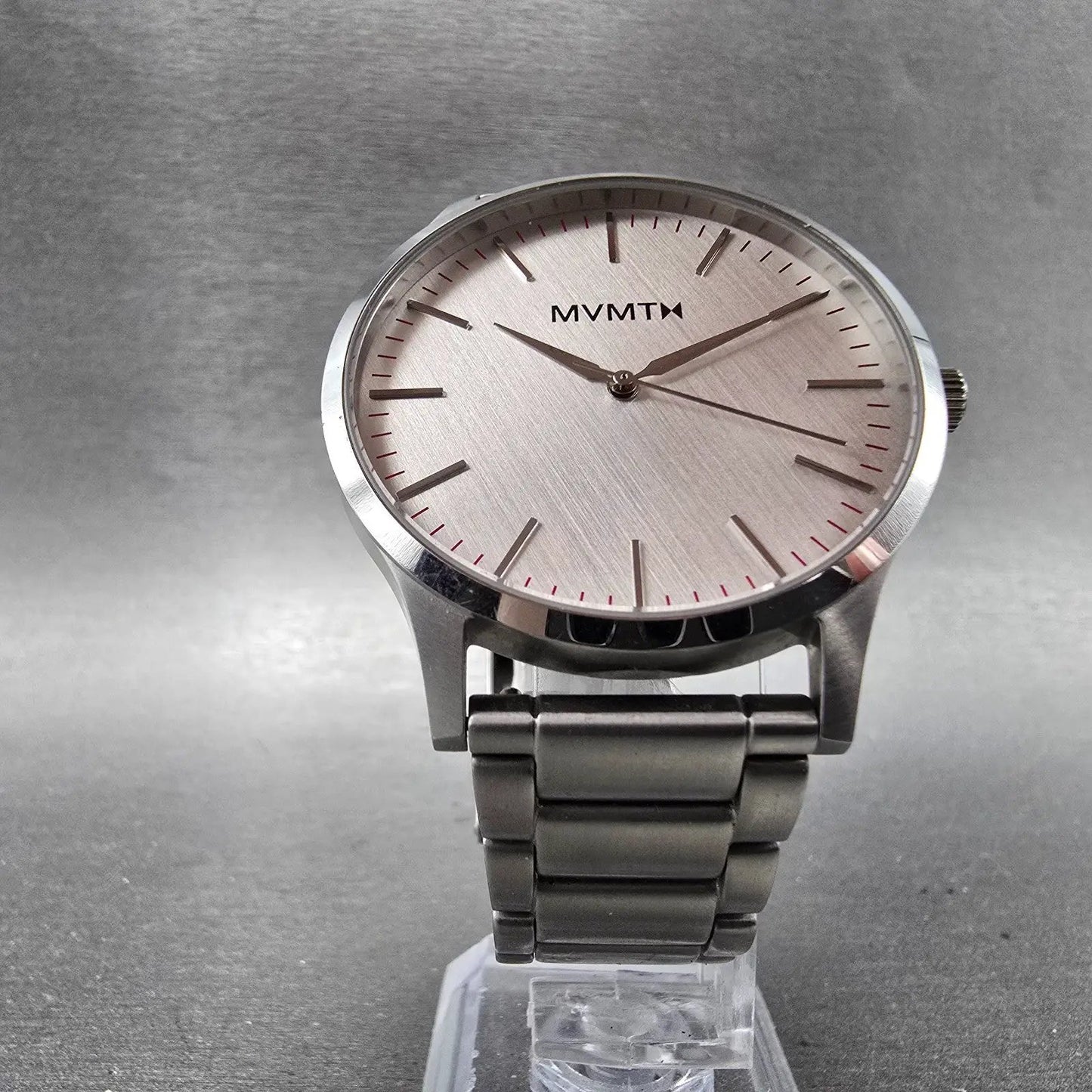 MVMT 40 Series Watch Men 40mm Silver Dial Stainless Steel Bracelet New Battery5
