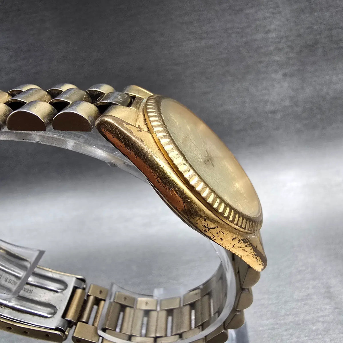 Seiko President Watch Men 35mm Champagne Dial Gold Tone 7N43-8111 New Battery3