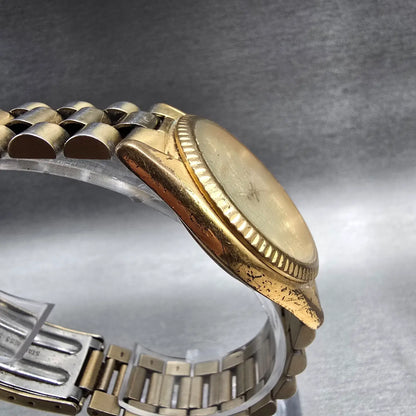 Seiko President Watch Men 35mm Champagne Dial Gold Tone 7N43-8111 New Battery3