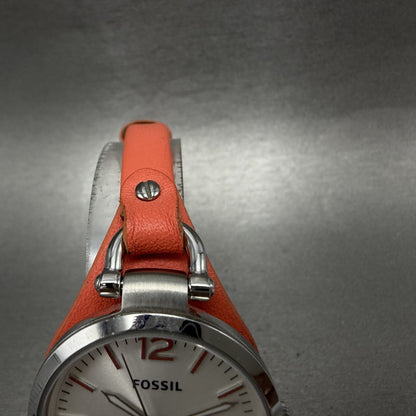 Fossil Georgia Watch Women 32mm White Dial Silver Tone Round ES3219 New Battery4