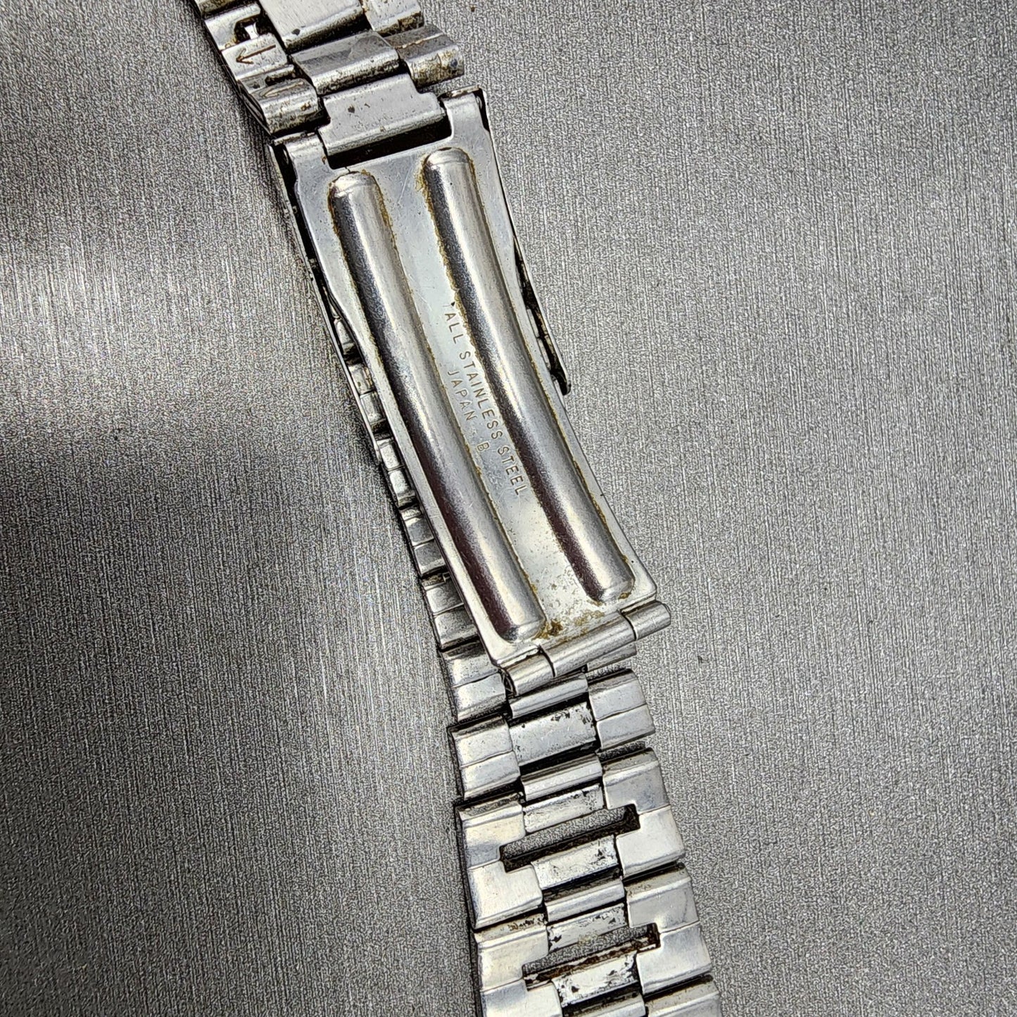 VTG Seiko bracelet 22mm Stainless Steel Tri Folding Clasp Japan made READ!!!7