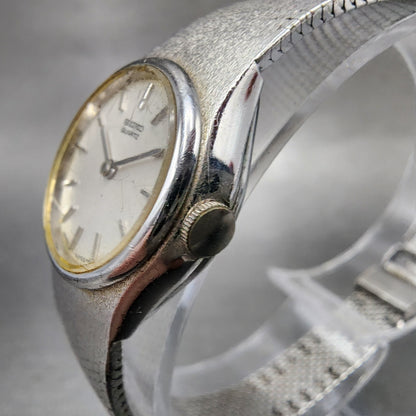 Seiko Watch Women 19mm Silver Dial Silver Tone Round 160079 New Battery2