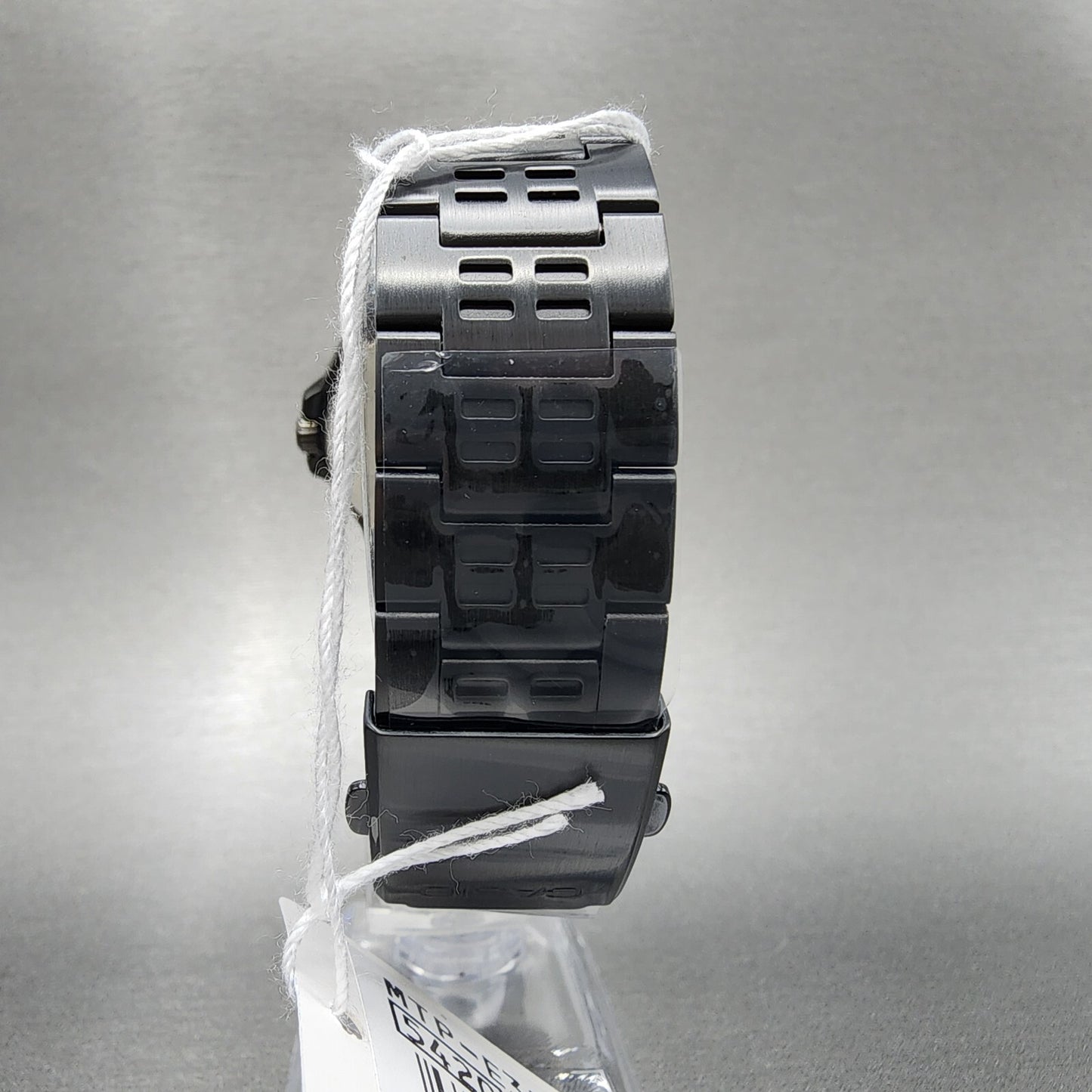 Casio MTP-E350 Watch Men 39mm White Dial Black Steel Daydate Metal Bracelet