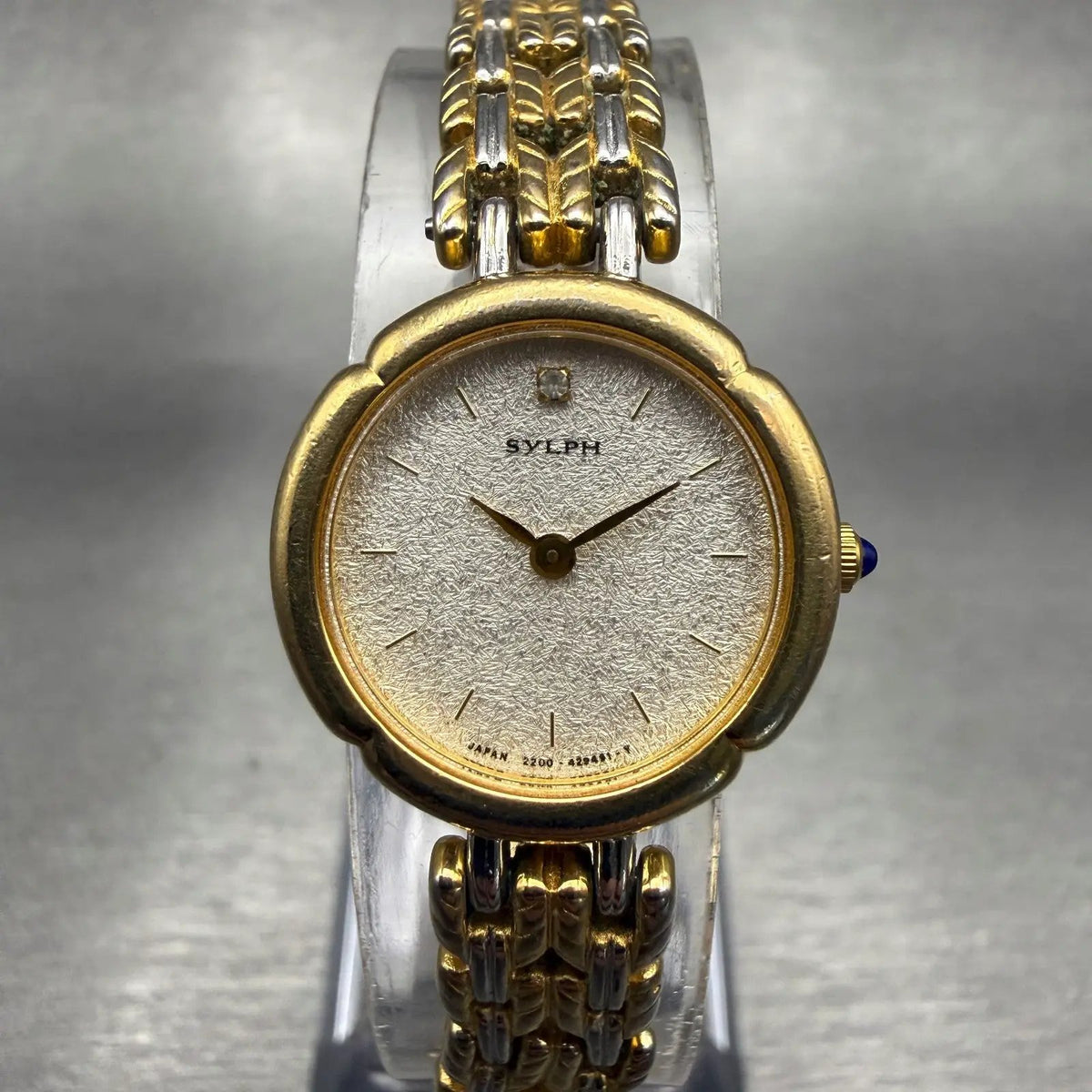 Citizen Sylph Watch Women 20mm Silver Dial Gold Tone Round 2200-228782 New Batt0