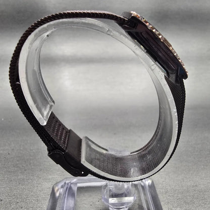 Skagen Denmark Watch Women 20mm Brown Dial Brown Tone Crystals 527XSMMT New Batt8