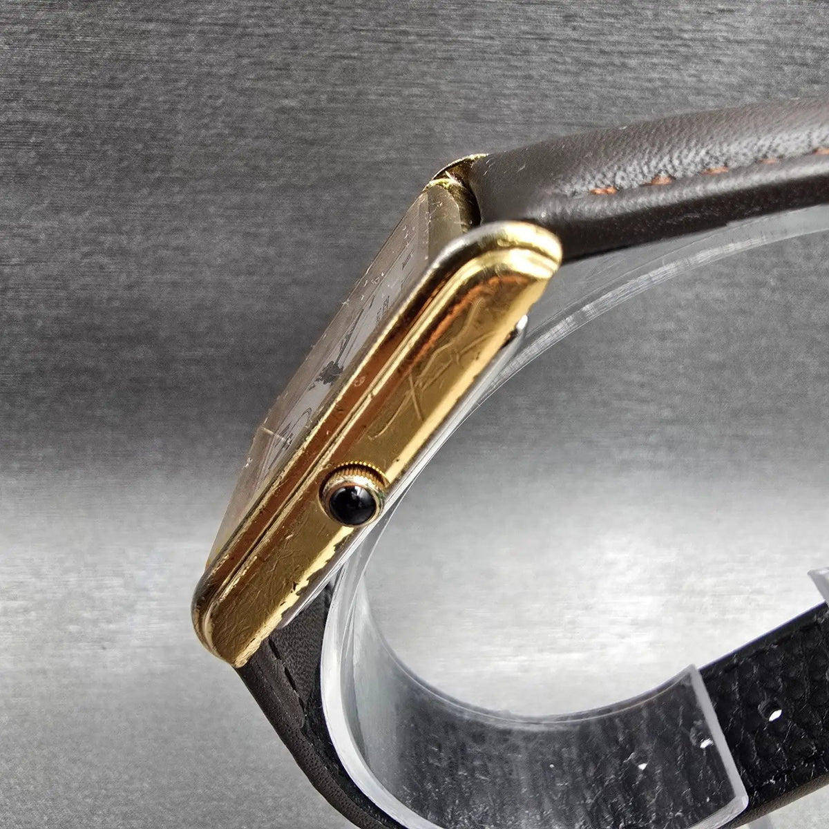 Seiko Tank Watch Men 25mm White Dial Gold Tone Rectangle 2628-5019 New Battery2