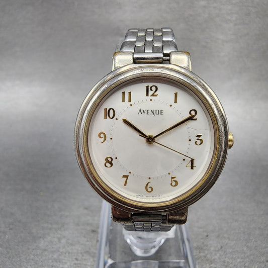 Seiko Avenue Watch Unisex 31mm White Dial Silver Tone Round 7N016270 New Batt0