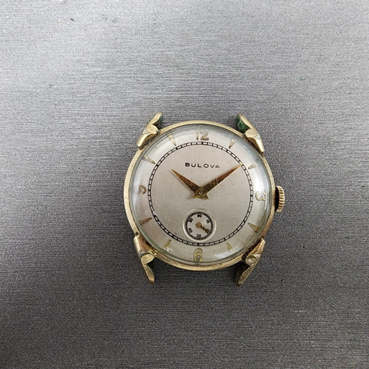 Bulova Lenox Watch Men 29mm Champagne Dial Gold Tone Cal 10BM Manual Wind PARTS0
