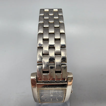 Citizen Tank Watch Women 21mm Blue Dial Silver Tone Rectangle New Battery