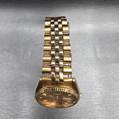 Seiko President Watch Men 36mm Gold Dial Gold Tone Daydate 5Y23-8A60 New Batt JP4