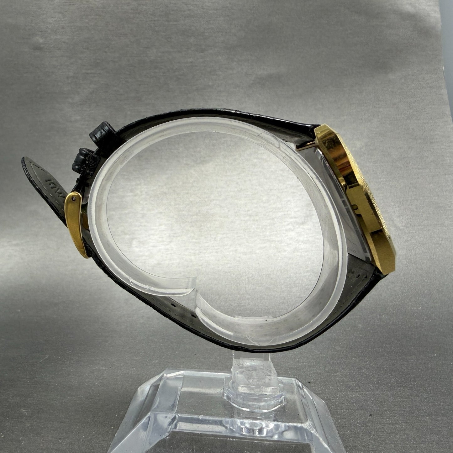 Longines Tank Watch Men 29mm Black Dial Gold Tone Rectangle  3699 952 New Batt8