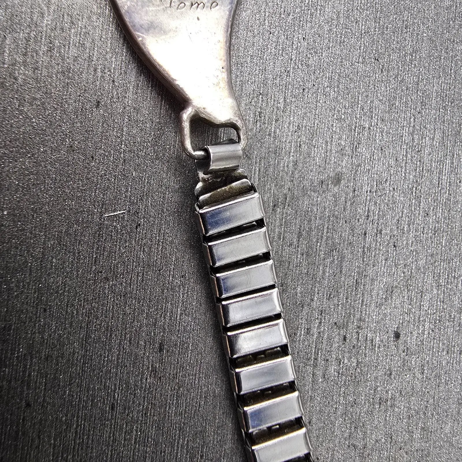 Navajo Sterling Silver Watch Band Tips 9mm Mother Of Pearl Leaf Design Vintage13