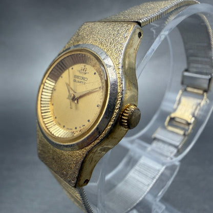 Seiko Watch Women 20mm Champagne Dial Gold Tone Round 8Y21-0010 New Battery2