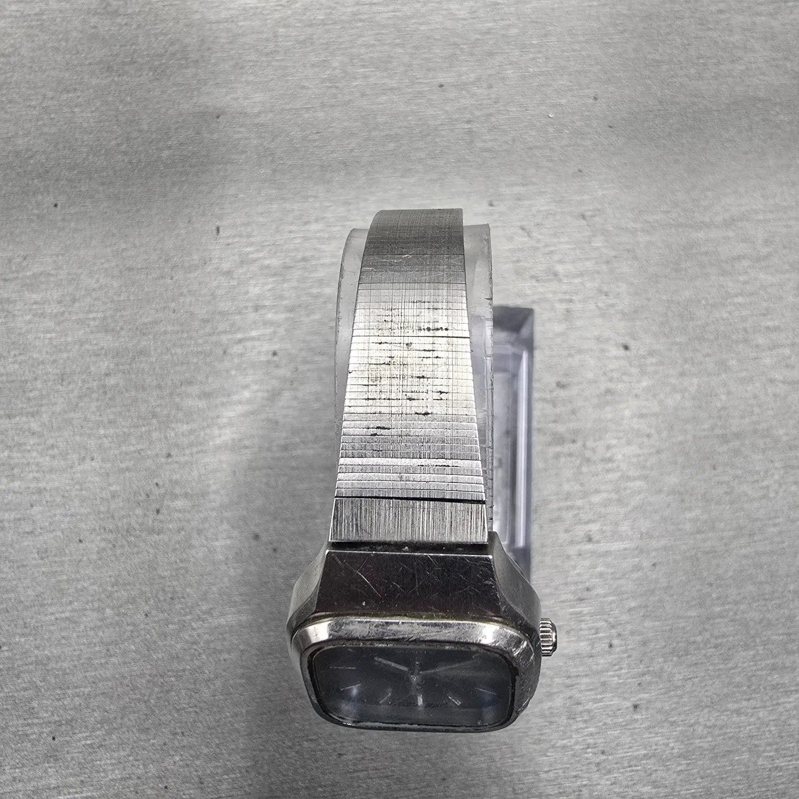Seiko Watch Women 24mm Blue Dial Silver Tone Daydate Rectangle 7903-5000 New Bat4