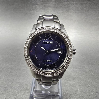 Citizen Silhouette Eco-Drive Watch Women 29mm Blue Dial Steel Date  FE1140-86L0