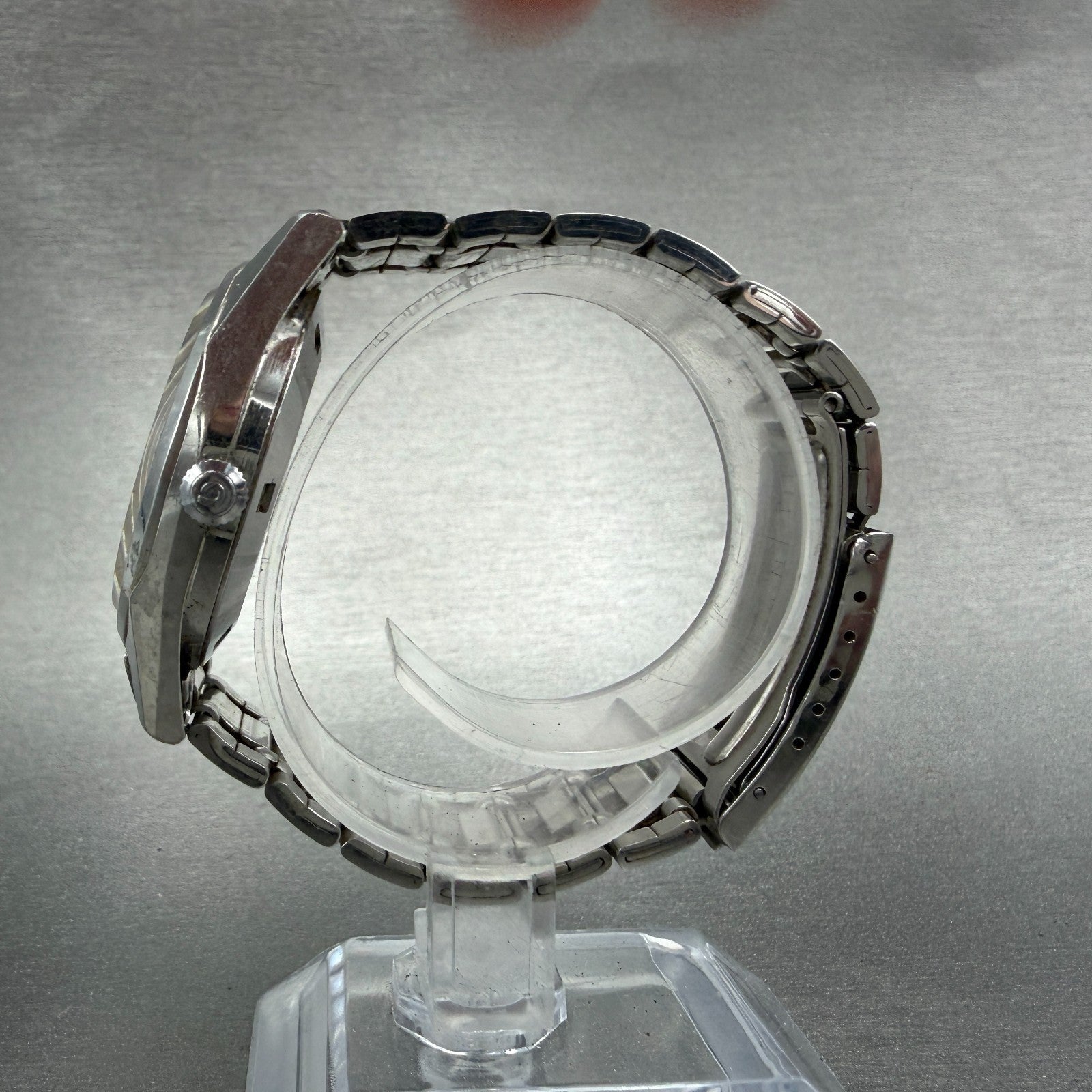 Citizen Seven Star Deluxe Watch Men 34mm Silver Dial Silver Tone Daydate Runs6