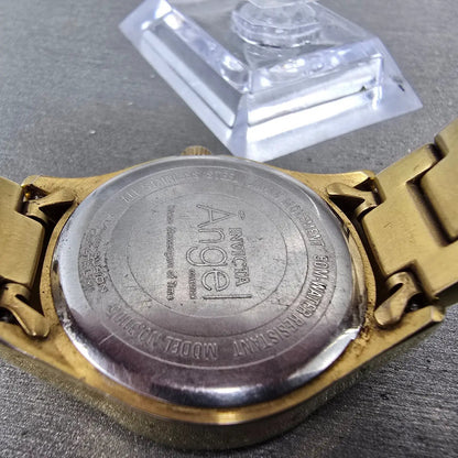 Invicta Watch Women 33mm MOP Dial Gold Tone Round 31105 New Battery Cream9
