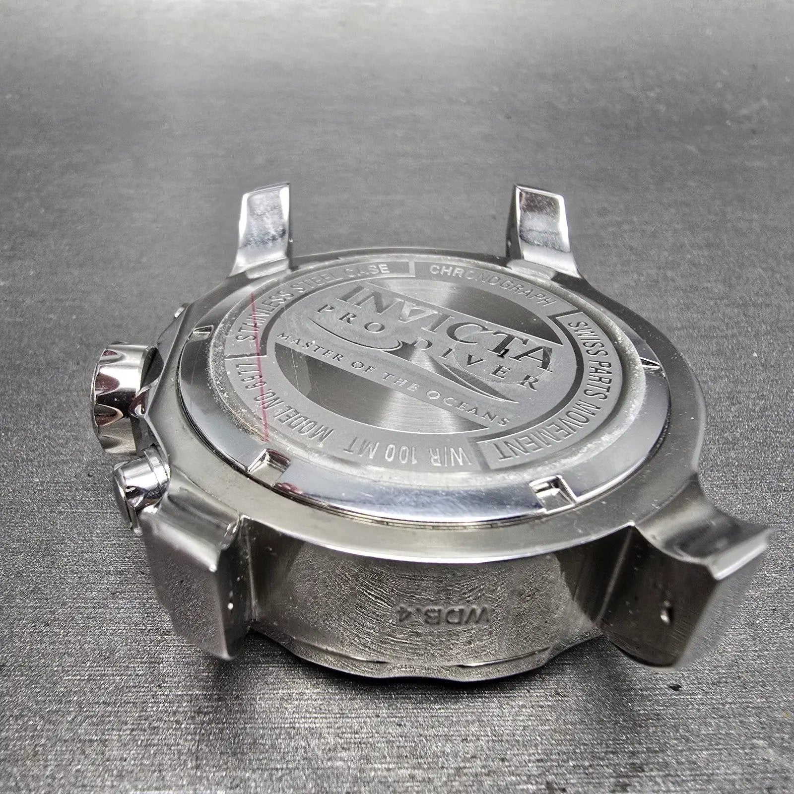Invicta Pro Diver Chronograph Watch Men 48mm Black Dial Silver Tone 6977 New Bat10