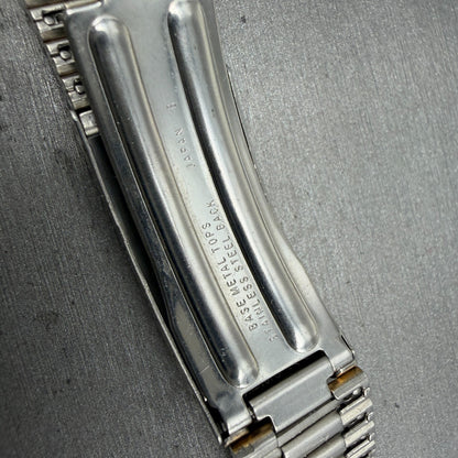 Seiko SQ Bracelet 18mm Stainless Steel Gold Tone Tri Folding Clasp Vintage Japan11