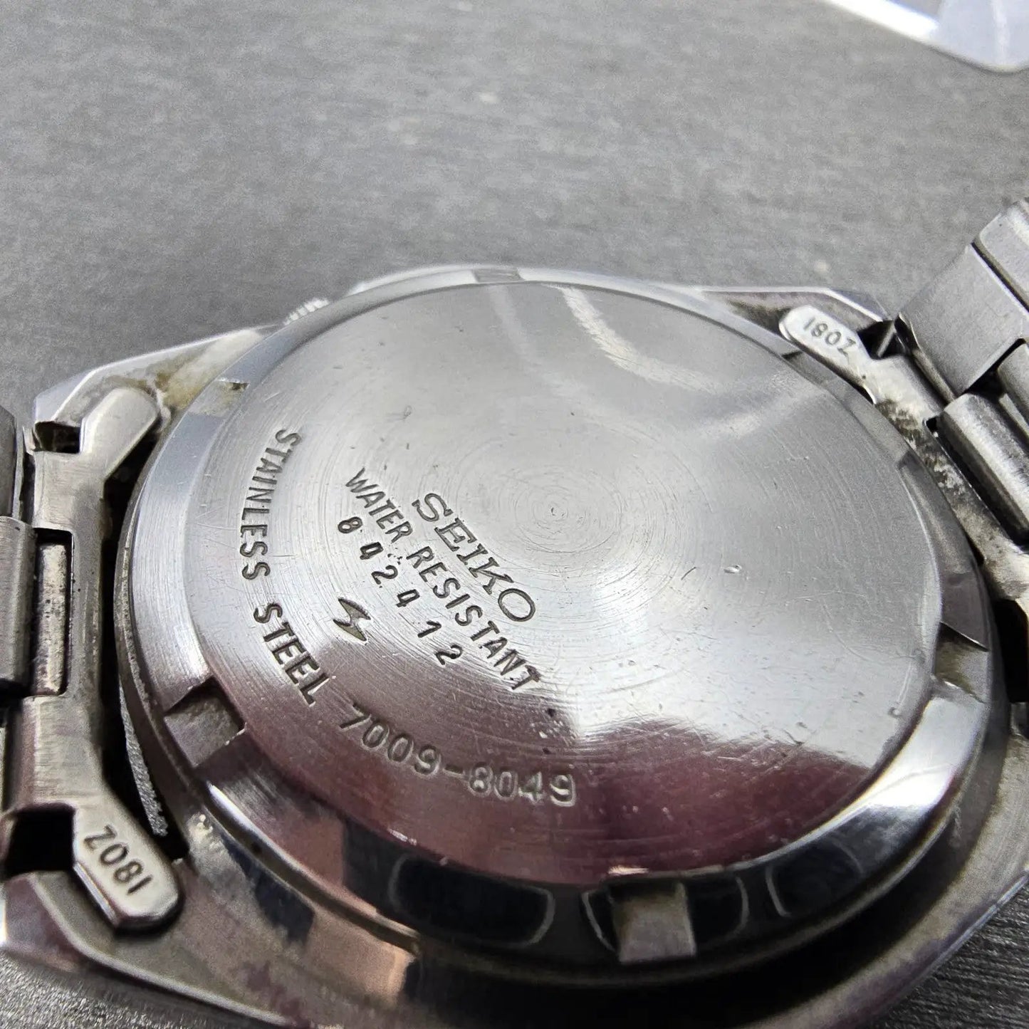 Seiko Automatic Watch Men 38mm Brown Dial Silver Tone Daydate 7009-8049 PARTS10