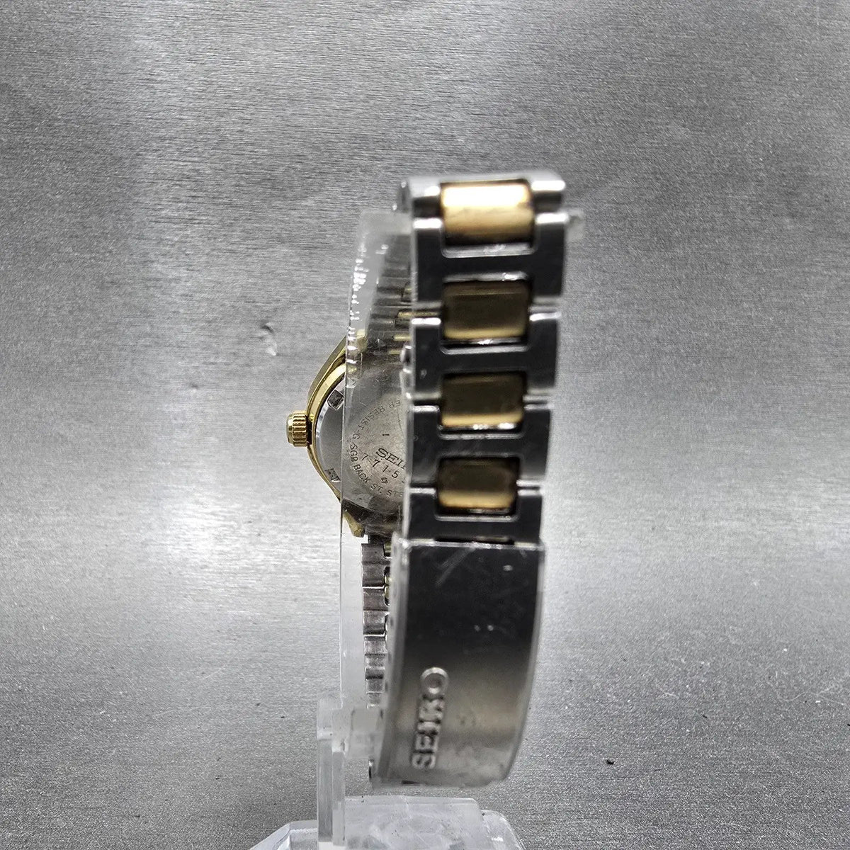 Seiko Automatic Watch Women 25mm Black Dial Two Tone Daydate 2906-0050 New Batt7