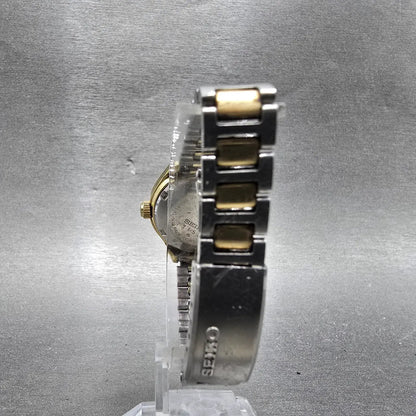 Seiko Automatic Watch Women 25mm Black Dial Two Tone Daydate 2906-0050 New Batt7