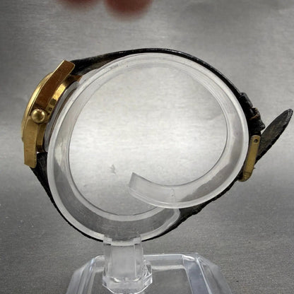 Wittnauer Pegasus Watch Women 24mm Gold Dial Gold Tone Round New Battery6