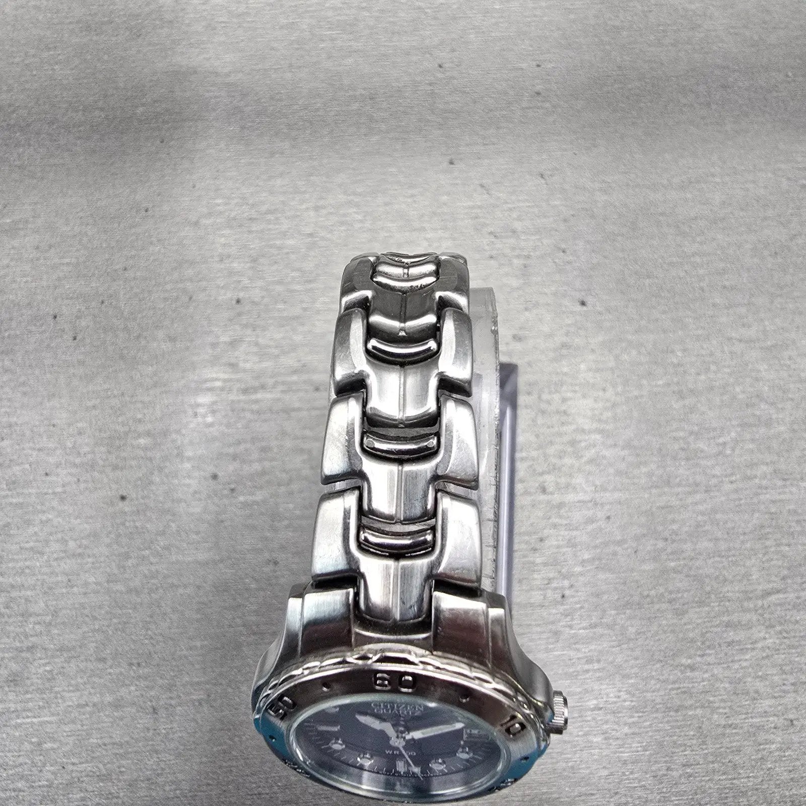 Citizen Watch Women 27mm Blue Dial Silver Tone Date Round 1012-S92316 New Batt4